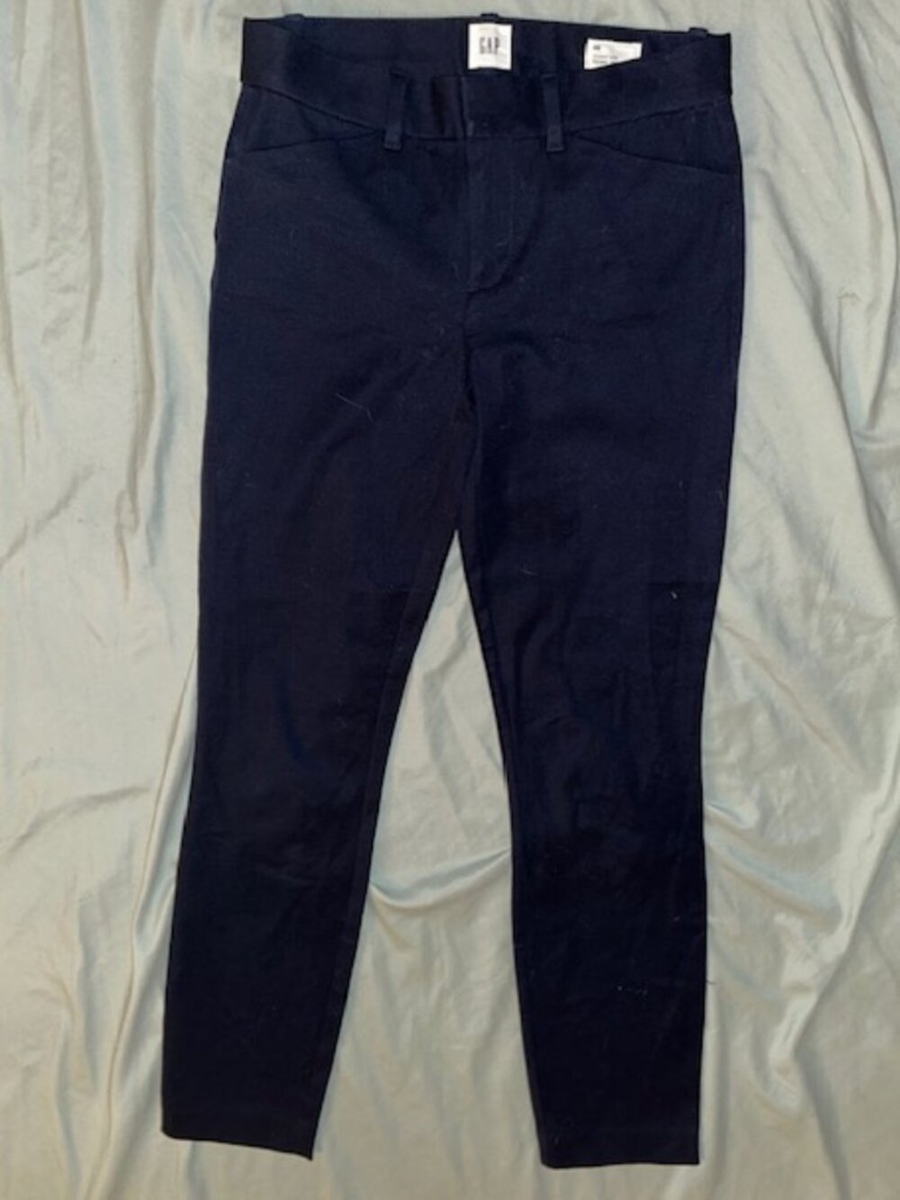 GAP size 00 extra small stretch pants womens career navy blue trousers